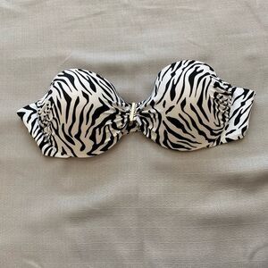 Victoria’s Secret Swim Strapless Zebra Bikini Top Size 34DD